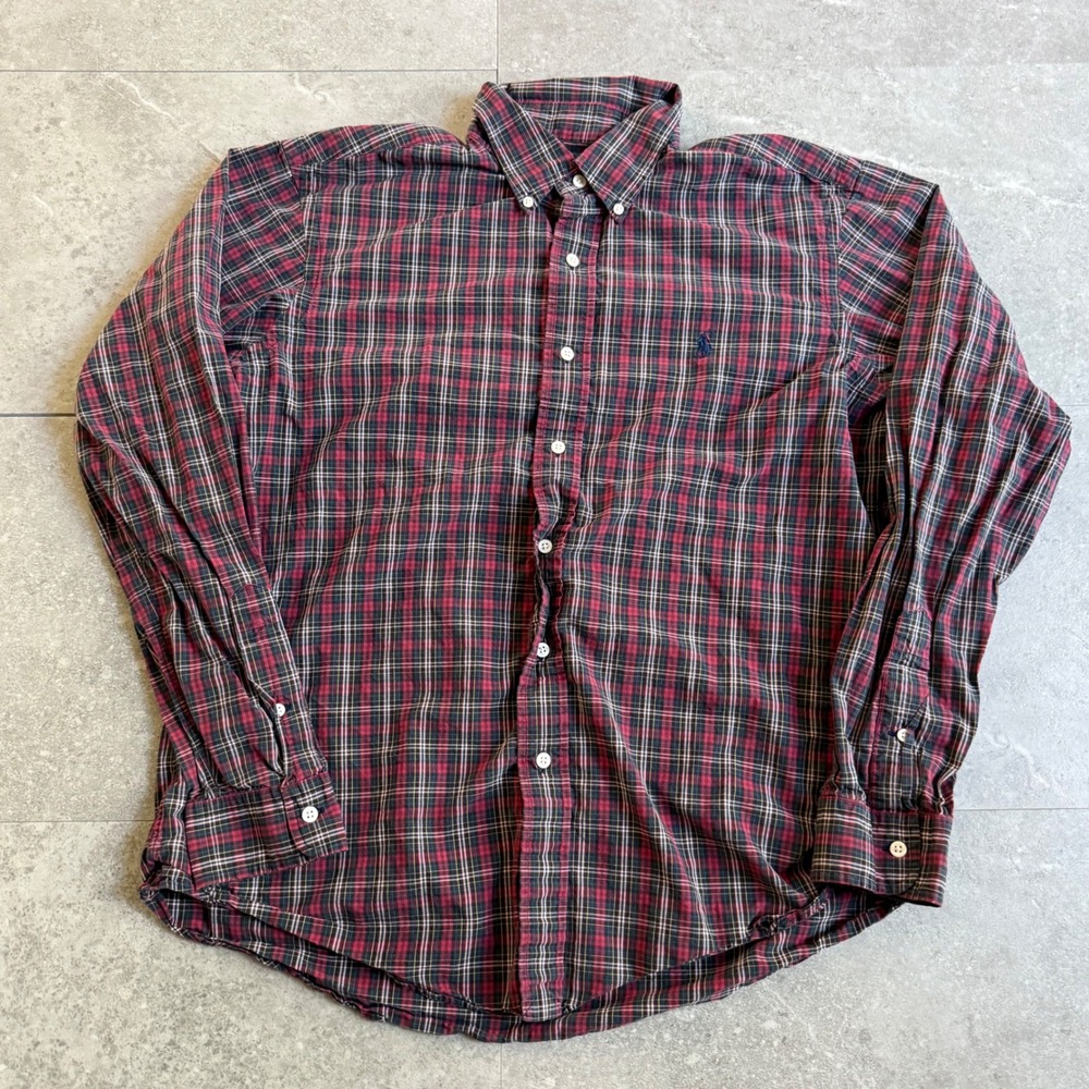 Vintage Ralph Lauren Plaid Button Down Shirt Size L